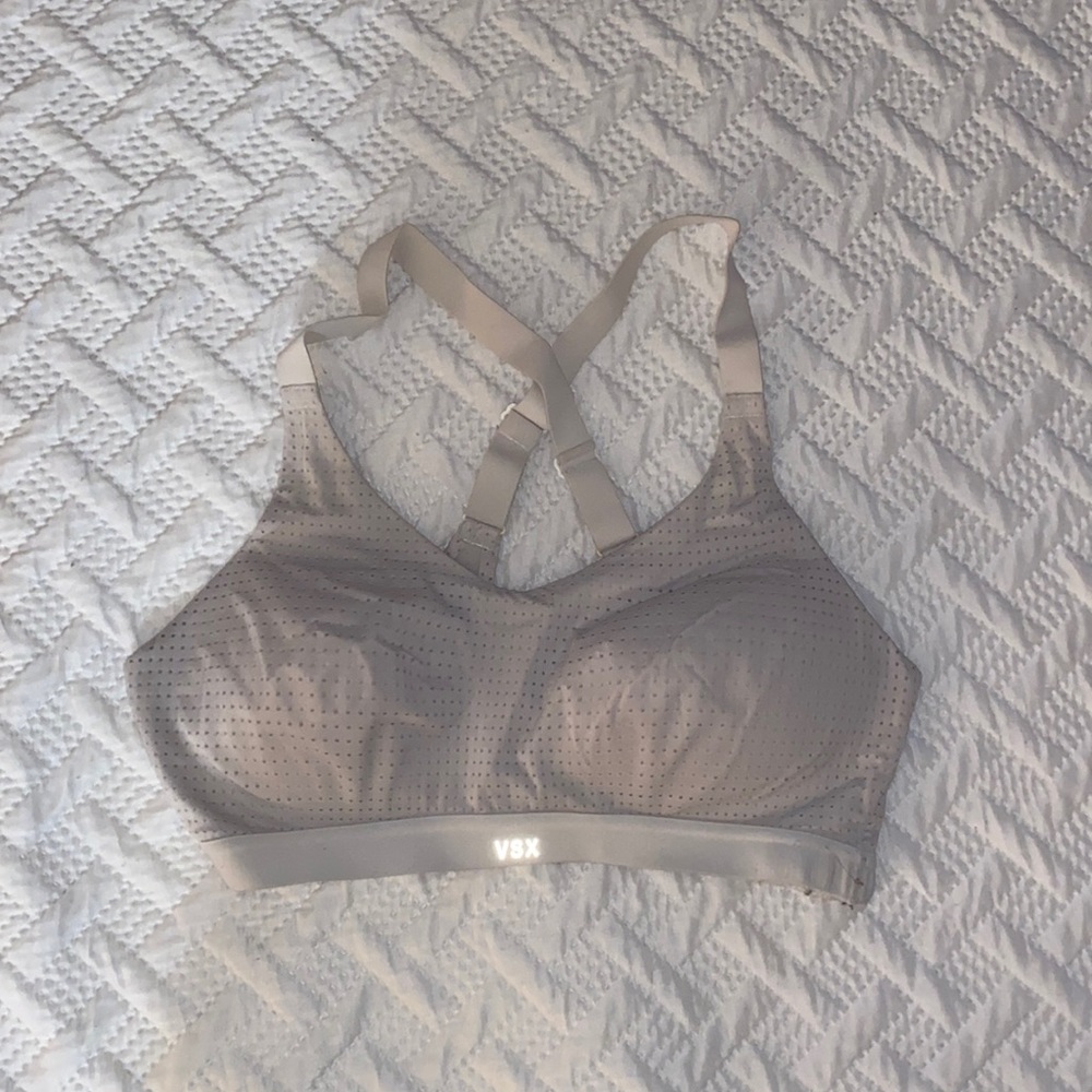 Size 34C white VS sports bra